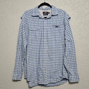Vineyard Vines Mens Button Up Long Sleeve Harbor Shirt Size L Vented Fishing
